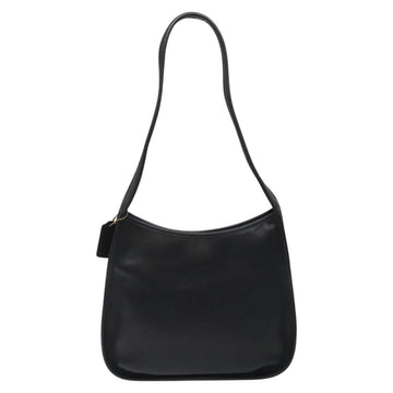 Coach Shoulder Bag Leather Black Silver Auth am8529 - 0