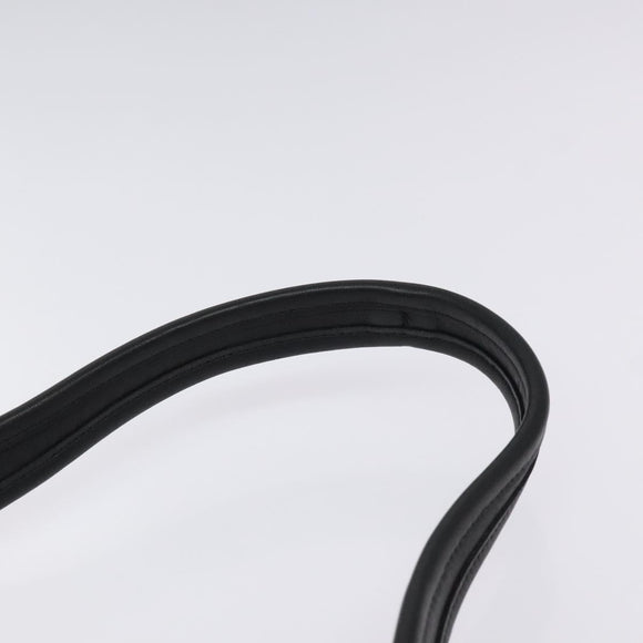 Coach Shoulder Bag Leather Black Silver Auth am8529