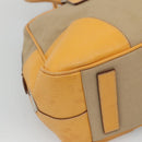 PRADA Shoulder Bag Canvas Leather Beige Silver Auth am8532-17