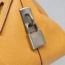 PRADA Shoulder Bag Canvas Leather Beige Silver Auth am8532-18