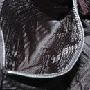 PRADA Shoulder Bag Canvas Leather Beige Silver Auth am8532-23