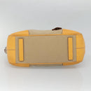 PRADA Shoulder Bag Canvas Leather Beige Silver Auth am8532-5