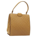BOTTEGA VENETA INTRECCIATO Hand Bag Leather Beige Auth am8534-1