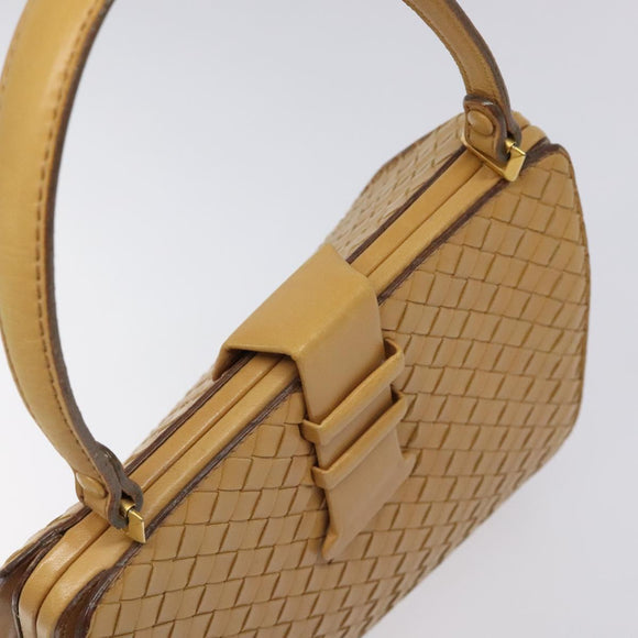 BOTTEGA VENETA INTRECCIATO Hand Bag Leather Beige Auth am8534