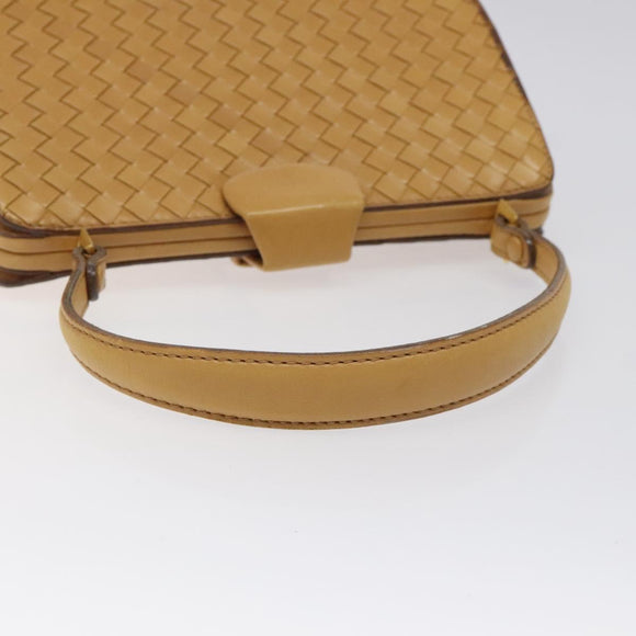 BOTTEGA VENETA INTRECCIATO Hand Bag Leather Beige Auth am8534
