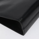 Salvatore Ferragamo Chain Shoulder Bag Leather Black Gold Auth am8545-11