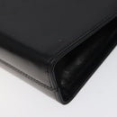 Salvatore Ferragamo Chain Shoulder Bag Leather Black Gold Auth am8545-12