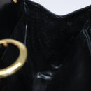 Salvatore Ferragamo Chain Shoulder Bag Leather Black Gold Auth am8545-17