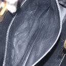 Salvatore Ferragamo Chain Shoulder Bag Leather Black Gold Auth am8545-11