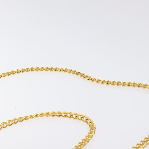 Salvatore Ferragamo Chain Shoulder Bag Leather Black Gold Auth am8545