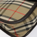 Burberrys Nova Check Shoulder Bag Canvas Beige Gold Auth am8546-14