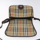 Burberrys Nova Check Shoulder Bag Canvas Beige Gold Auth am8546-10