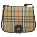 Burberrys Nova Check Shoulder Bag Canvas Beige Gold Auth am8546-13