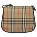 Burberrys Nova Check Shoulder Bag Canvas Beige Gold Auth am8546-2