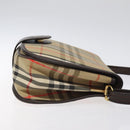 Burberrys Nova Check Shoulder Bag Canvas Beige Gold Auth am8546-3