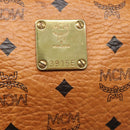 MCM Logogram Vicetos Boston Bag PVC Leather Brown Gold Auth am8547-14