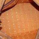 MCM Logogram Vicetos Boston Bag PVC Leather Brown Gold Auth am8547-16