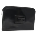 GUCCI Document case Patent leather Black Auth am8564-1