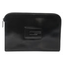 GUCCI Document case Patent leather Black Auth am8564-2