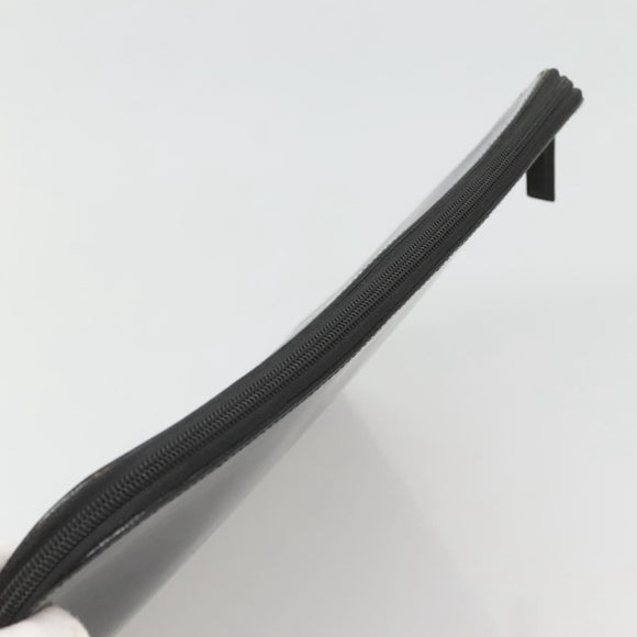 GUCCI Document case Patent leather Black Auth am8564