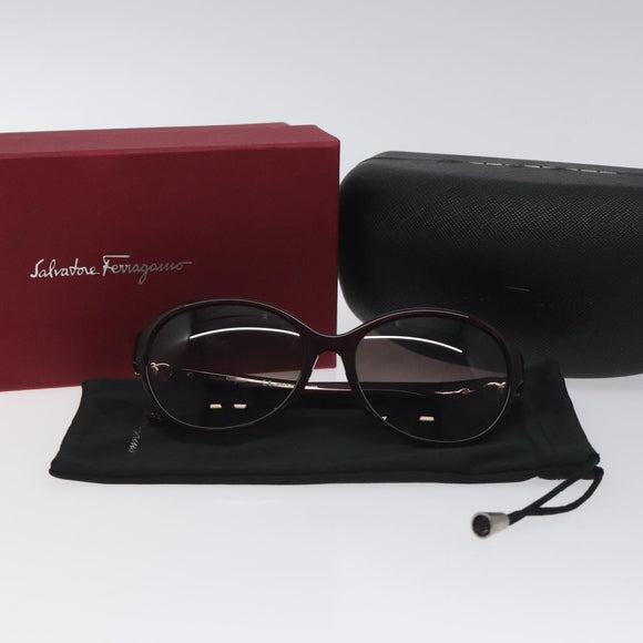 Salvatore Ferragamo Gancini Sunglasses plastic Bordeaux Auth am8572