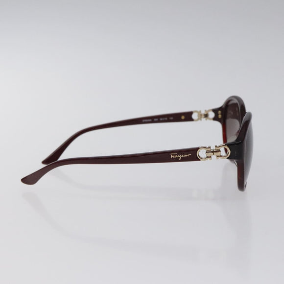 Salvatore Ferragamo Gancini Sunglasses plastic Bordeaux Auth am8572