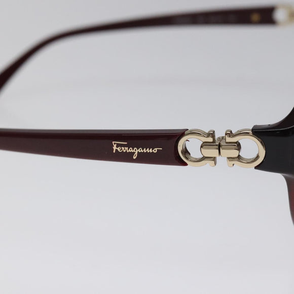 Salvatore Ferragamo Gancini Sunglasses plastic Bordeaux Auth am8572