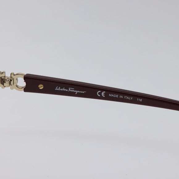 Salvatore Ferragamo Gancini Sunglasses plastic Bordeaux Auth am8572