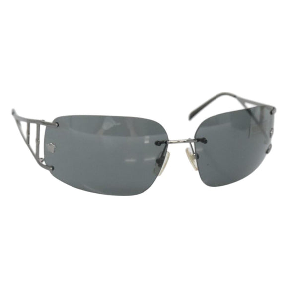 VERSACE Sunglasses metal Silver Auth am8573