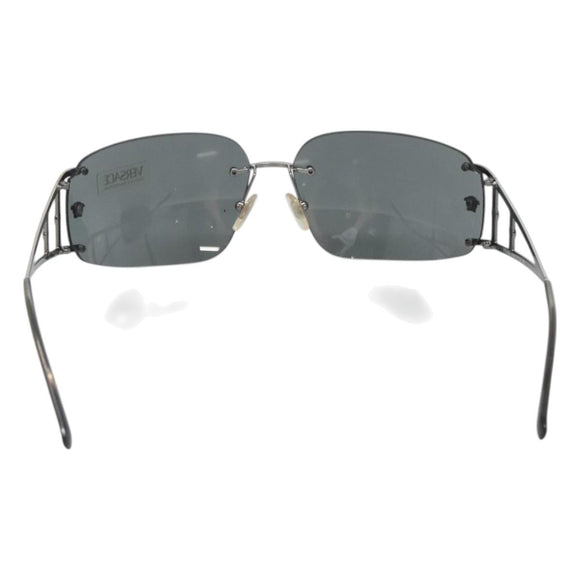 VERSACE Sunglasses metal Silver Auth am8573