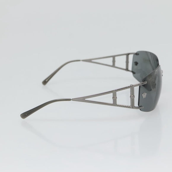 VERSACE Sunglasses metal Silver Auth am8573