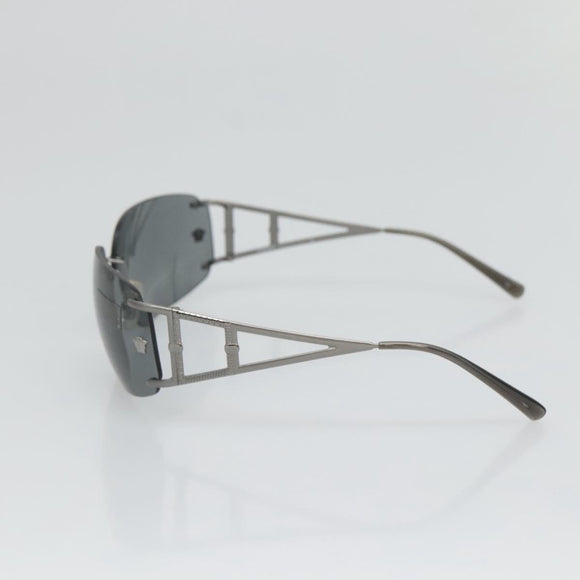 VERSACE Sunglasses metal Silver Auth am8573