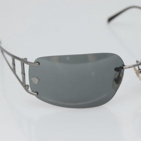 VERSACE Sunglasses metal Silver Auth am8573
