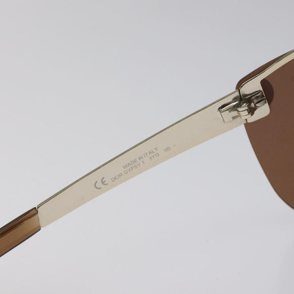 Christian Dior Sunglasses metal Brown Auth am8575