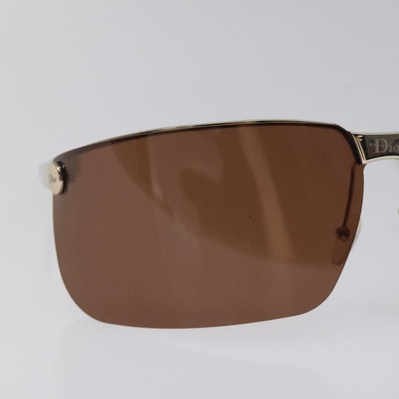 Christian Dior Sunglasses metal Brown Auth am8575
