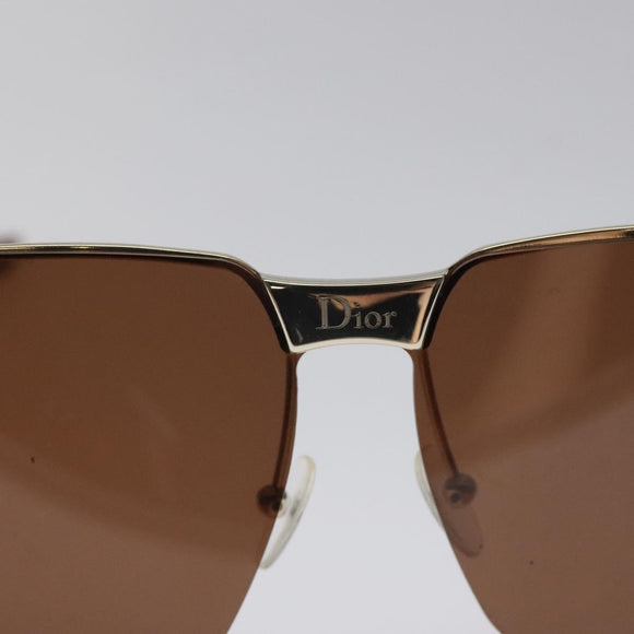Christian Dior Sunglasses metal Brown Auth am8575