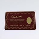 CARTIER Clutch Bag Leather Black Silver Auth am8581-12