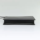 CARTIER Clutch Bag Leather Black Silver Auth am8581-5
