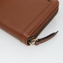 GUCCI Diana Continental Wallet Long Wallet Leather Brown Gold 658634 Auth am8592-10