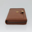 GUCCI Diana Continental Wallet Long Wallet Leather Brown Gold 658634 Auth am8592-4