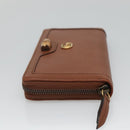 GUCCI Diana Continental Wallet Long Wallet Leather Brown Gold 658634 Auth am8592-5