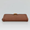 GUCCI Diana Continental Wallet Long Wallet Leather Brown Gold 658634 Auth am8592-7
