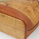 PRIMA CLASSE Shoulder Bag Leather PVC Beige Gold Auth am8596-15