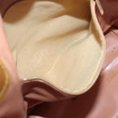 PRIMA CLASSE Shoulder Bag Leather PVC Beige Gold Auth am8596-12