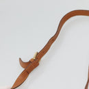 PRIMA CLASSE Shoulder Bag Leather PVC Beige Gold Auth am8596-8