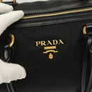 PRADA Hand Bag Nylon 2way Black Gold 1BB797 Auth am8598-18