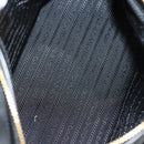 PRADA Hand Bag Nylon 2way Black Gold 1BB797 Auth am8598-11