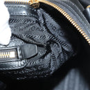 PRADA Hand Bag Nylon 2way Black Gold 1BB797 Auth am8598-21