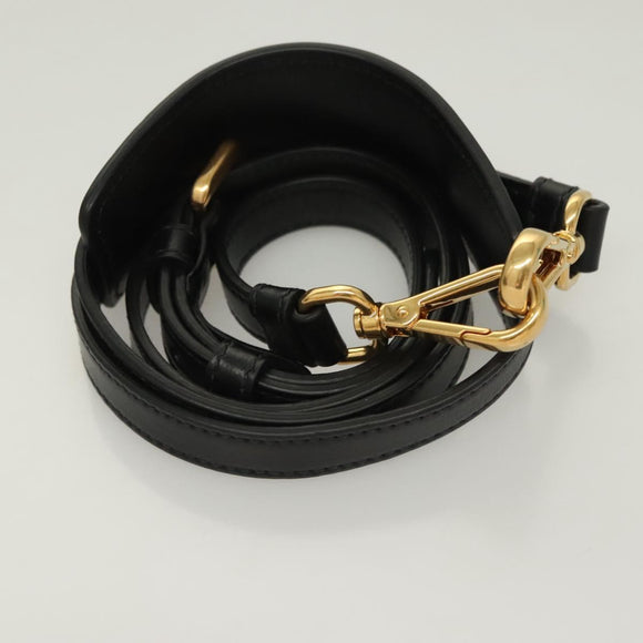 PRADA Hand Bag Nylon 2way Black Gold 1BB797 Auth am8598