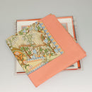 HERMES Carre 90 Scarf ""AXIS MUNDI"" Silk Orange Auth am8605-15